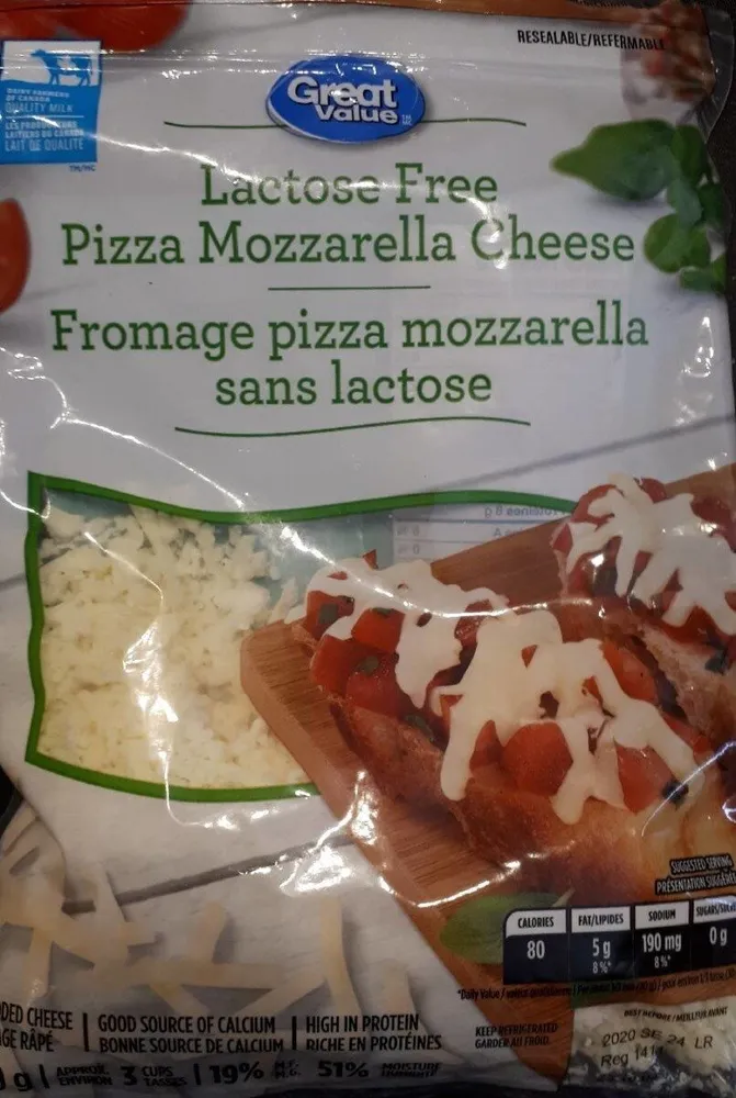 Fromage pizza mozzarella sans lactose