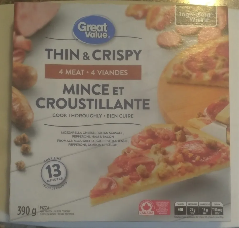 Thin & Crispy 4 Meat Pizza