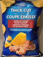 Croustilles cheddar et bacon fumé coupe épaisse