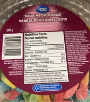 Sour neon worms
