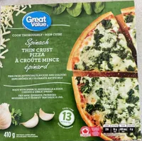 Spinach Thin Crust Pizza