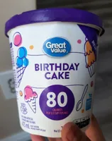 Low calorie birthday cake icecream