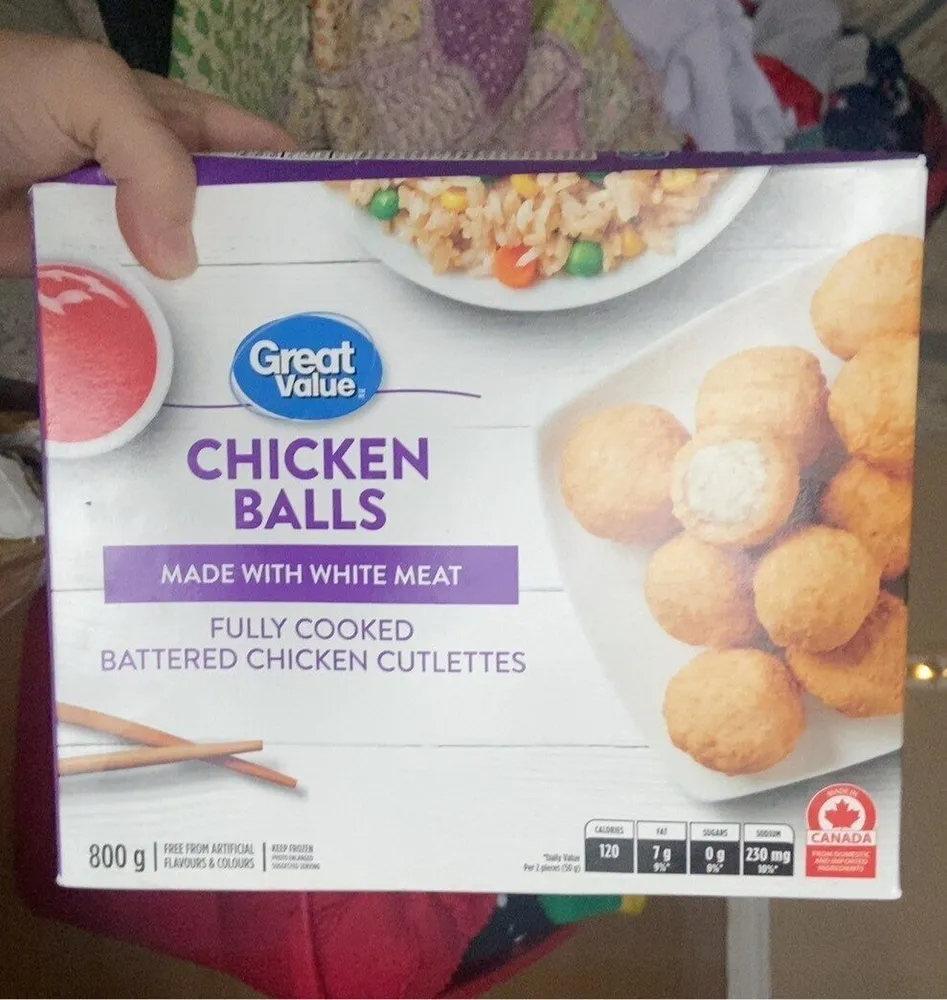 Chicken balls fully cooked