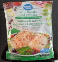Portions de morue sauvage