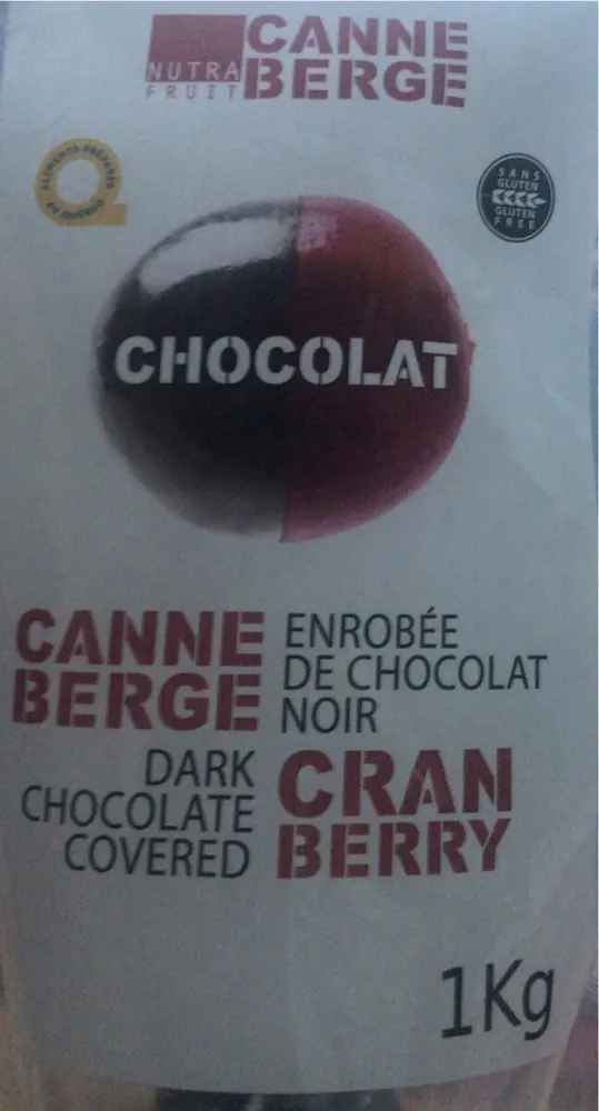 Canneberg enrobée de chocolat noire