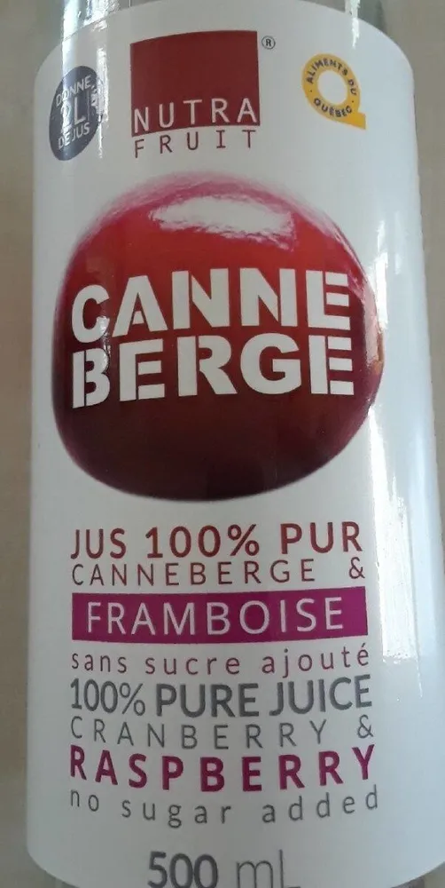Jus canneberge framboise