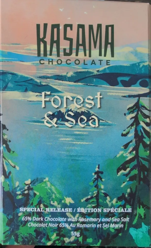 Forest & Sea 65% Dark Chocolate With Rosemary And Sea Salt