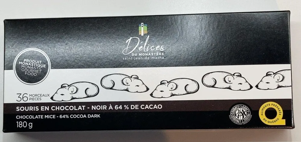Souris en chocolat - noir à 64% de cacao