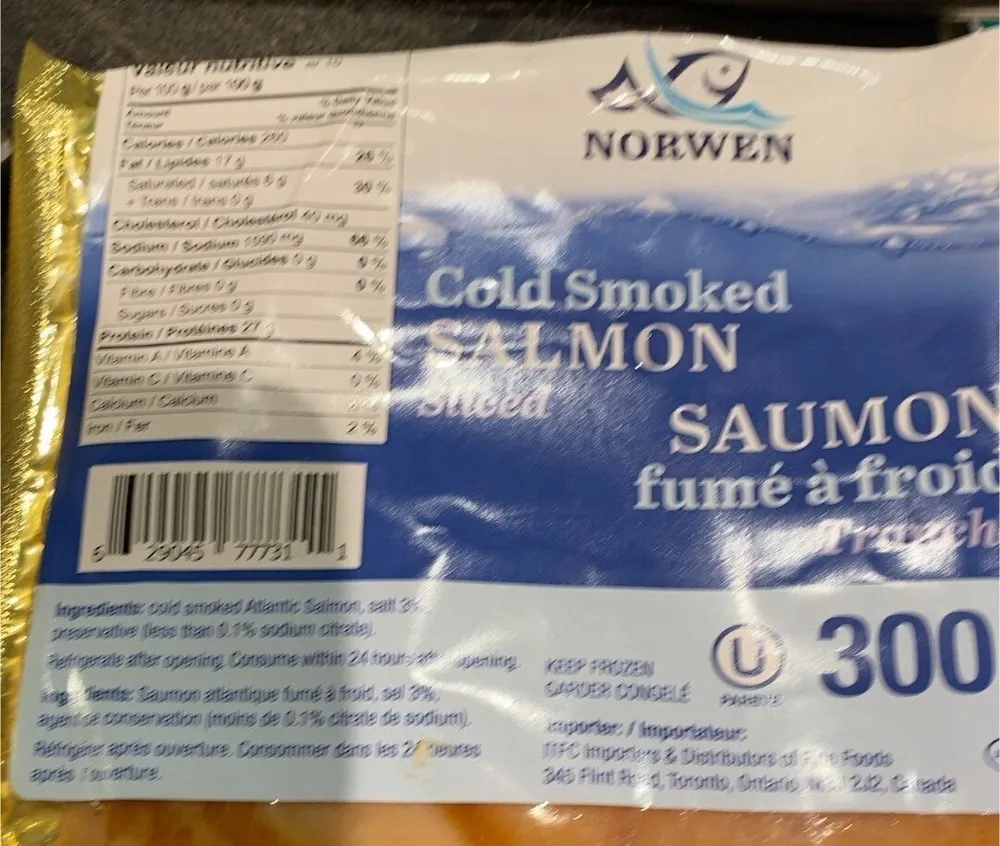 Cold smoked salmon