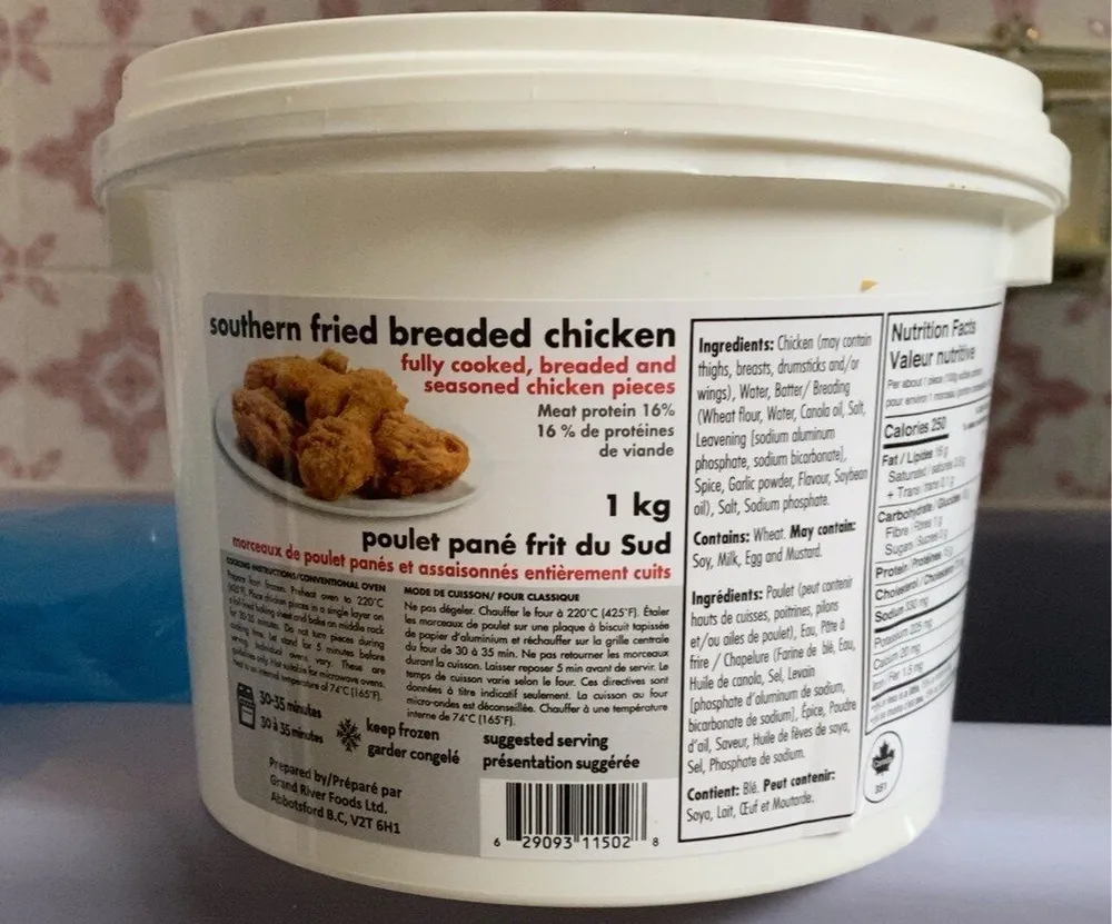 Southern fried breaded chicken