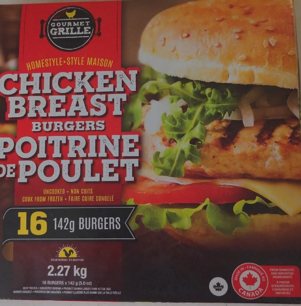 Chicken Breast Burgers