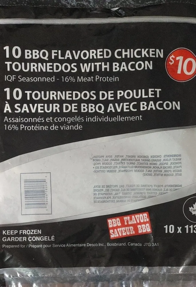 Tournedos de poulet bbq