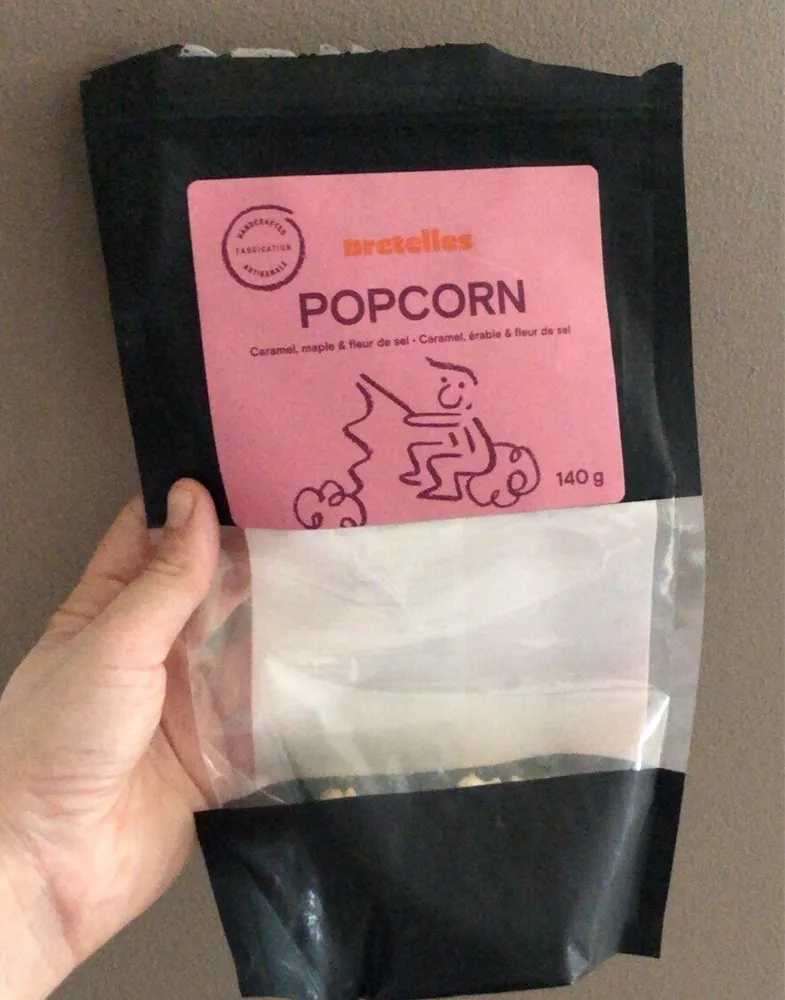 Popcorn caramel, erable et fleur de sel