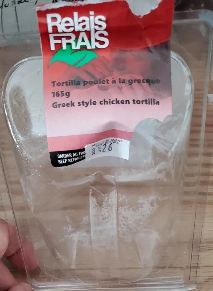 Tortilla poulet à la grecque