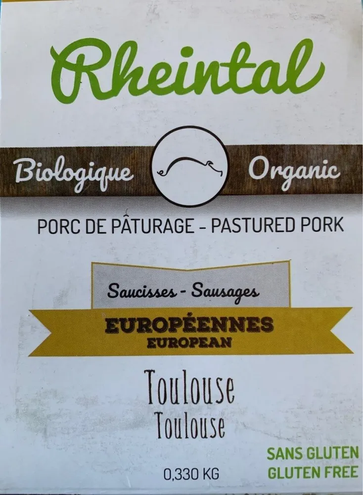Rheintal - Saucisses Toulouse bio