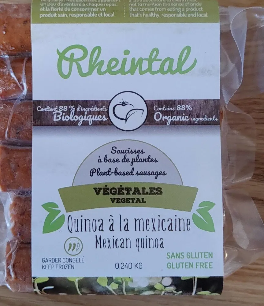Saucisses à base de plantes - quinoa à la mexicaine
