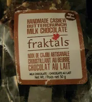 Handmade cashew buttercrunch milk chocolate
