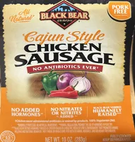 Cajun style chicken sausage