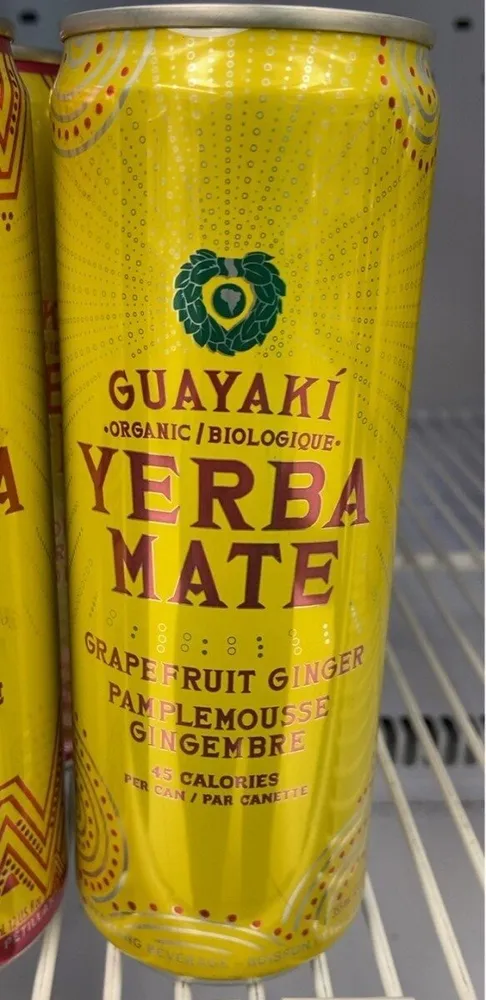 Organic Sparkling Grapefruit Ginger Yerba Mate