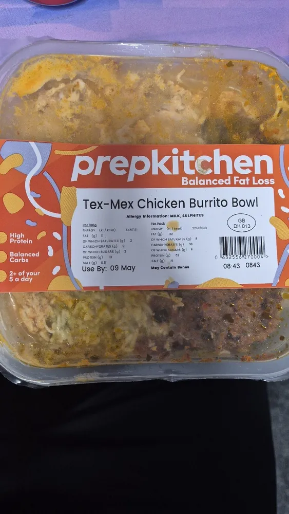 Text Mex Chicken Burrito Bowl