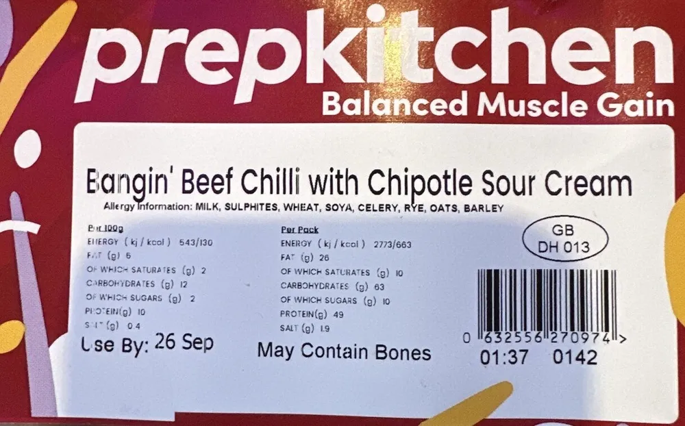 Bangin' Beef Chilli with Chipotle Sour Cream