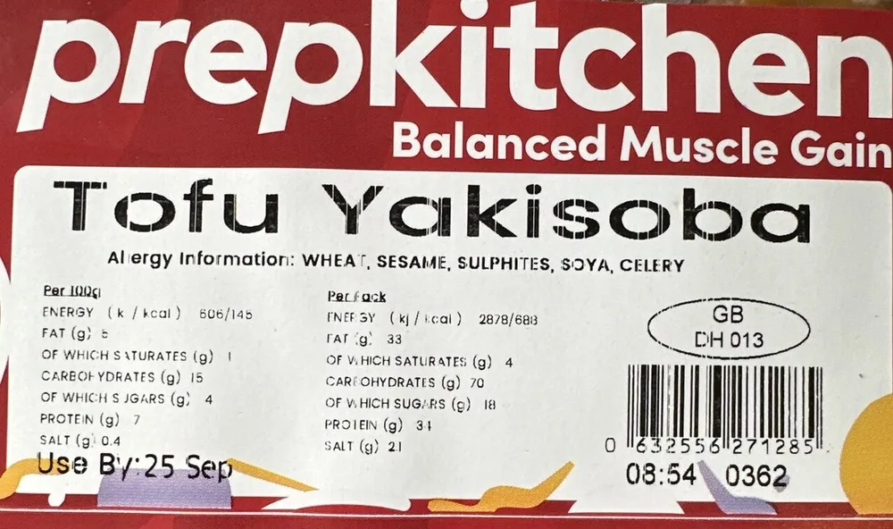 Tofu Yakisoba (Balanced Muscle Gain)