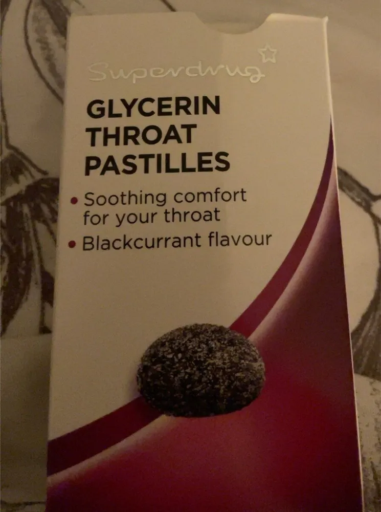 Glycerin throat pastilles