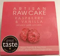 Artisan rawcake raspberry & vanilla infused with lucuma