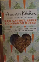 Raw carrot, apple and cinnamon muesli