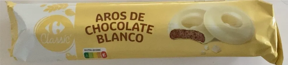 Aros de chocolate blanco