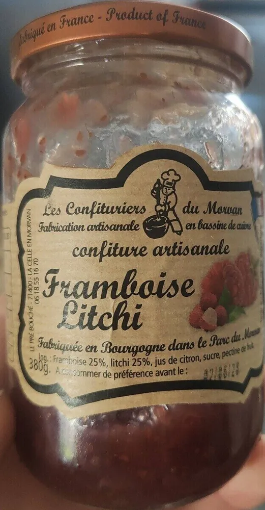 Confiture framboise litchi