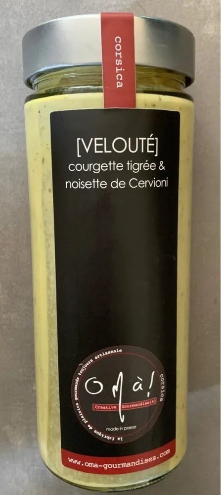 Velouté courgette tigrée et noisette de cervioni