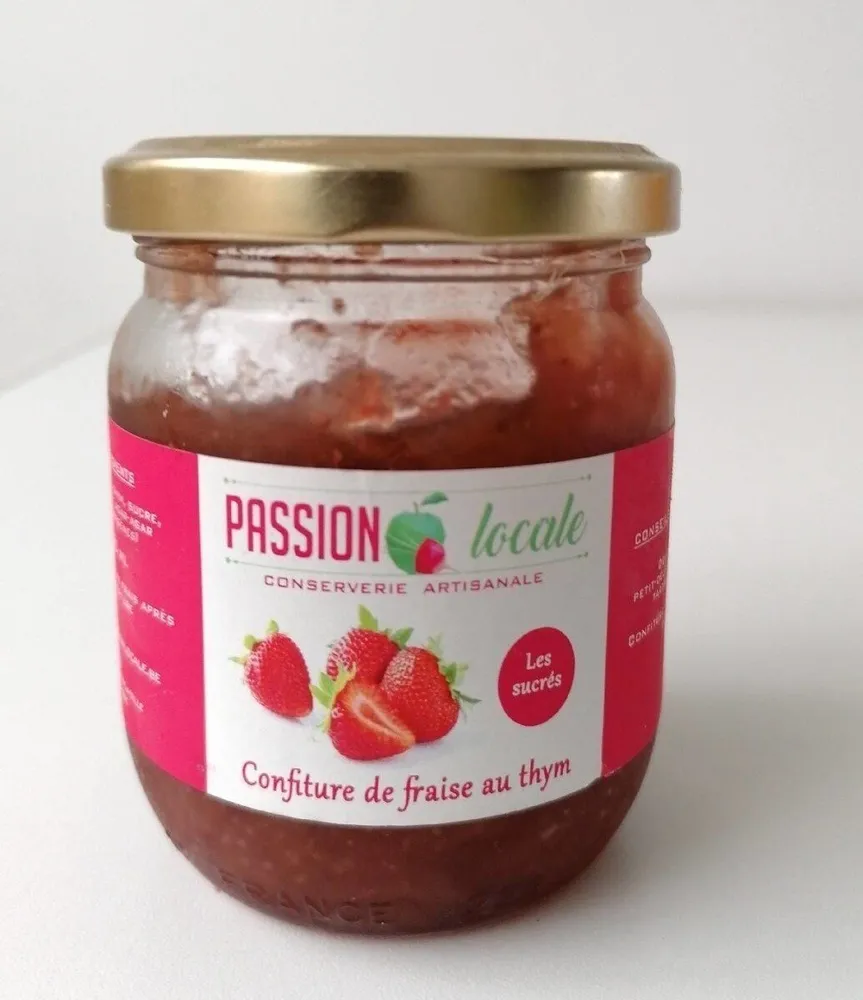 Confiture de fraise au thym