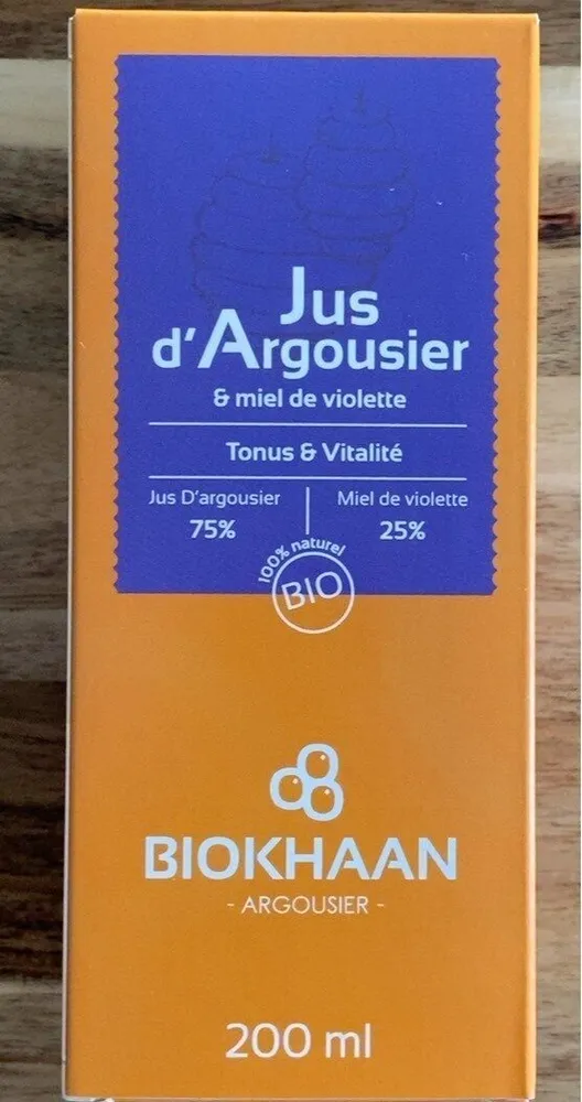 Jus d’argousier & miel de violette
