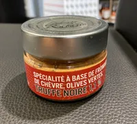 Specialité a base de fromage de chevre, olive verte
