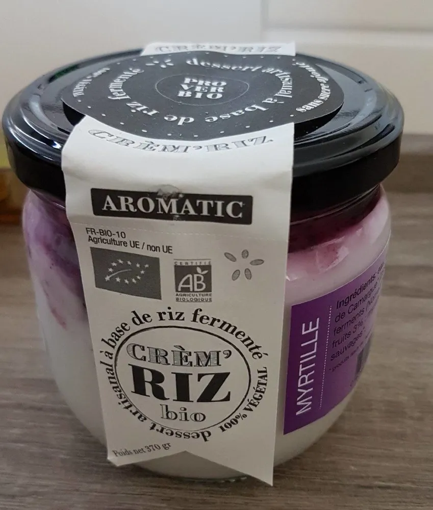 Crème riz / Myrtille