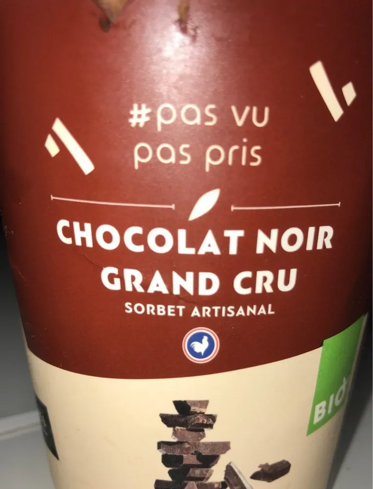 Sorbet chocolat noir grand cru