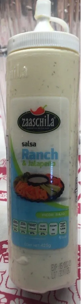 Salsa ranch y jalapeño