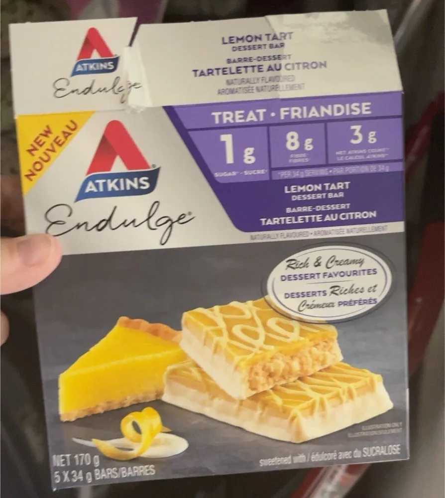 Atkins Endulge Lemon tart