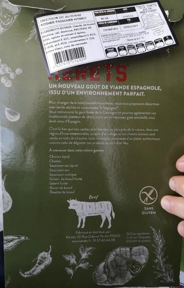 Keretz saucisson sec au poivre