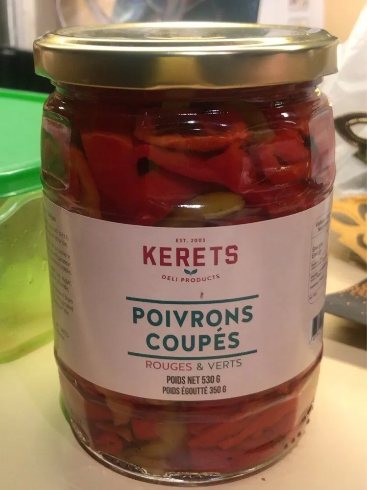 Poivrons coupes