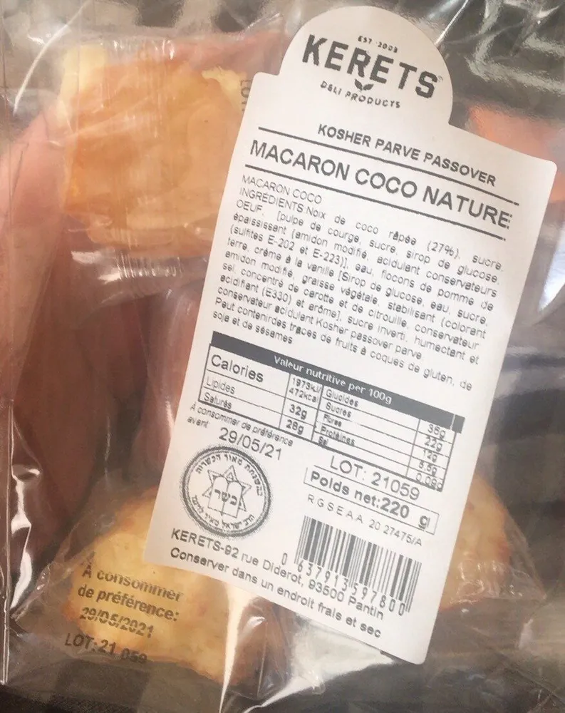 Macaron coco nature