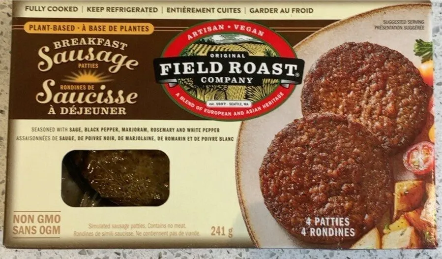 Canadian Plant-Based Breakfast Sausage Patties