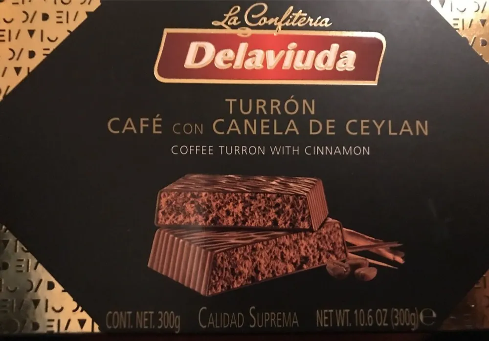 Touron praliné au café et à la canelle enrobé de chocolat noir