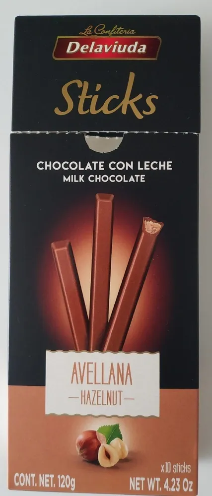 Sticks chocolate con leche y avellana