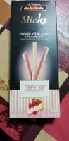 Sticks de chocolate blanco y frambuesa