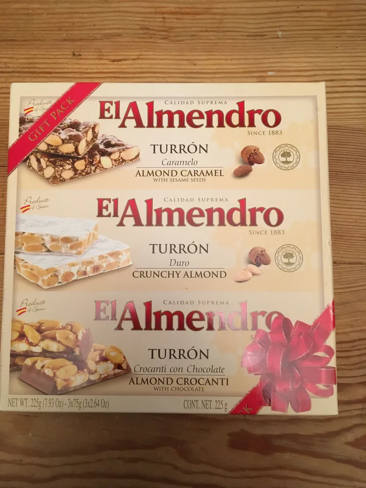 El Almendro Turron Almond Candy 3 Variety Gift Pack 7.5 Oz Box (3 Pack)