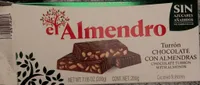 Turrón chocolate con almendras