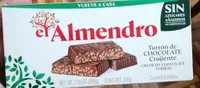 Turrón de chocolate crujiente