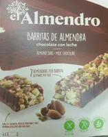 Barritas de almendra, chocolate con leche